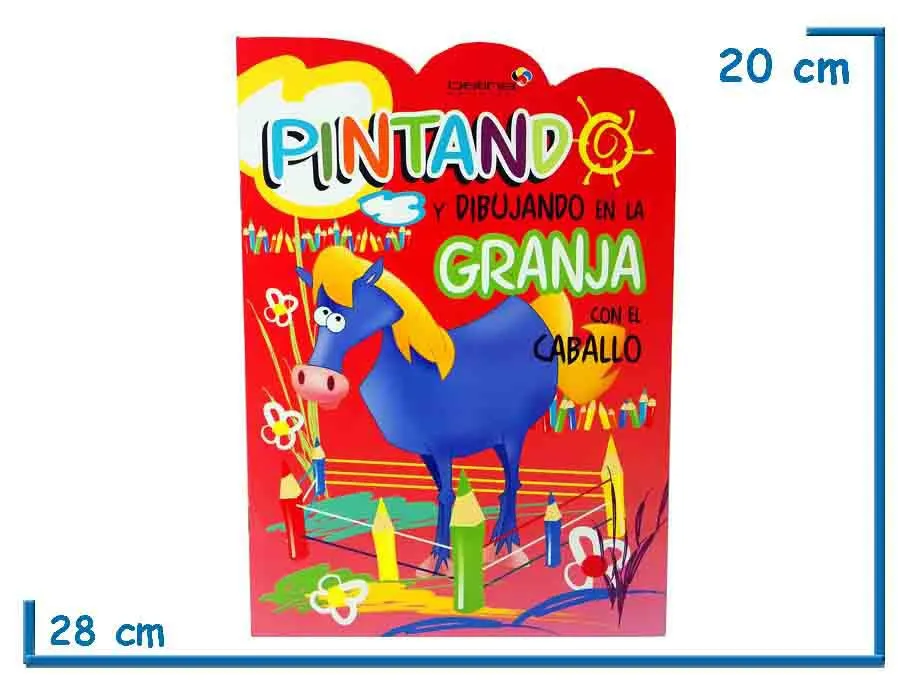 L.CON EL CABALLO COL.PINTANDO Y DIBUJANDO EN LA GRANJA
