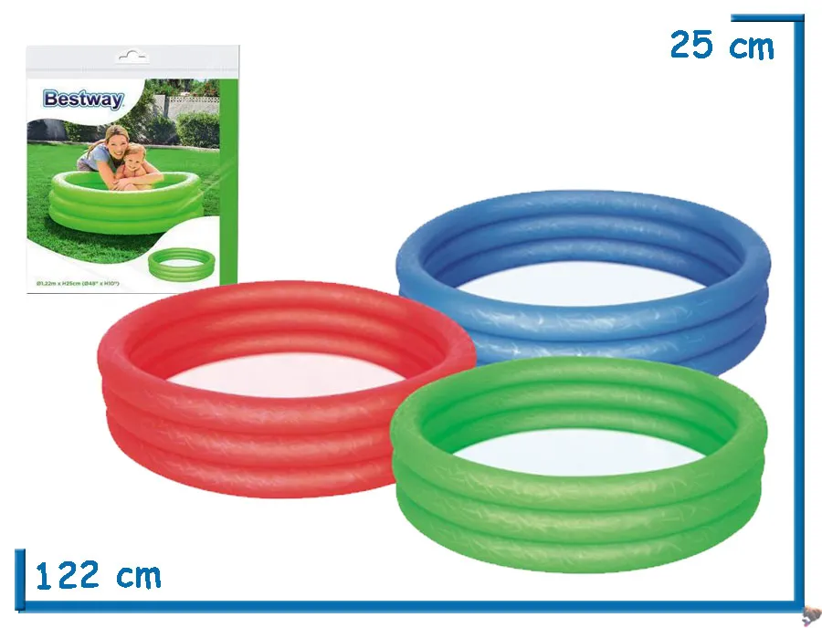 BESTWAY PILETA 3 AROS MEDIANA 122 X 25CM