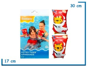 BESTWAY BRACITOS TIGRE ASTRONAUTA 30 X 15CM