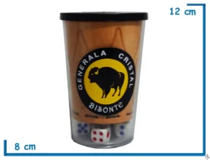 GENERALA BISONTE EN VASO ACRILICO NATURAL