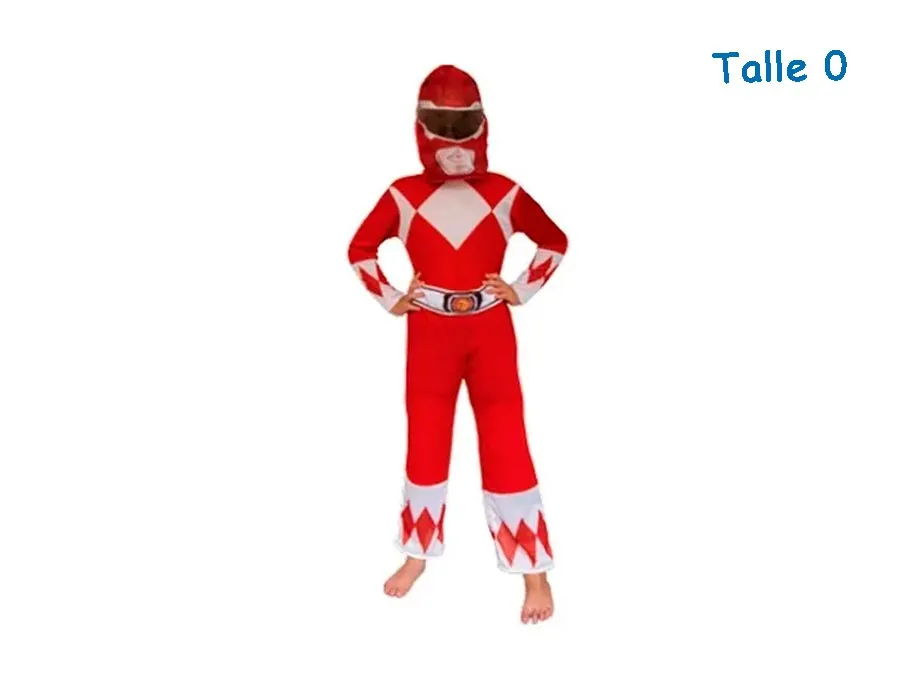 DISFRAZ T.0 POWER RANGERS ROJO CLASICO