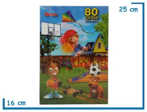 PUZZLE POR 80 PIEZAS SURTIDO