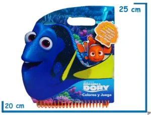 LIBRO COLOREA Y JUEGA DORY