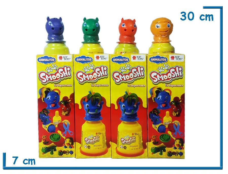 SMOOSHI ANIMAL CON 3 POTES EN CAJA
