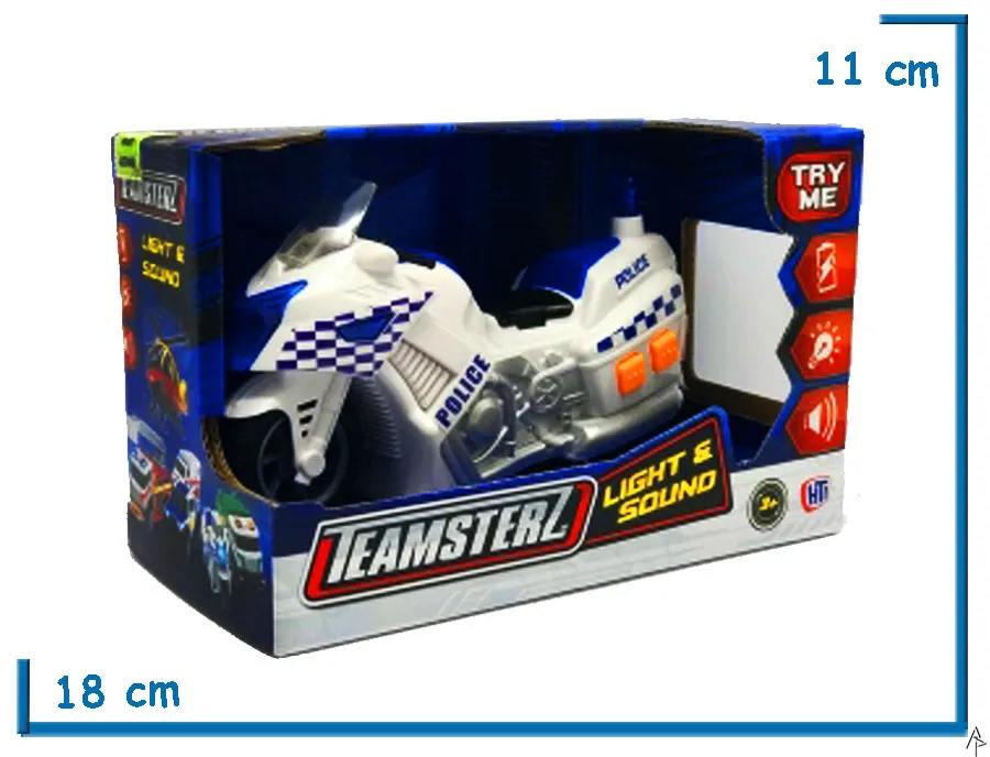 TEAMSTERZ MOTO POLICIA CON LUZ Y SONIDO