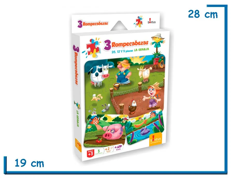PUZZLE X3 LA GRANJA 28 12 9 PZS