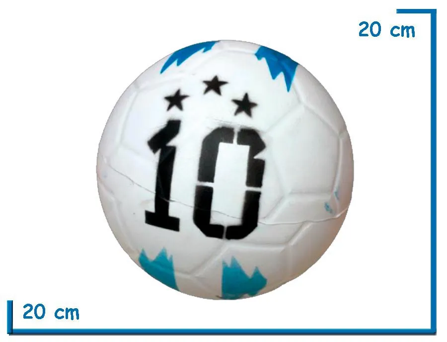 PELOTA DE FUTBOL DEL DIEZ 10 GOMA PESADA N°5