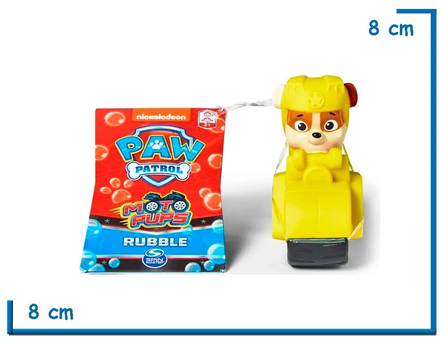 PAW PATROL RUBBLE MOTO PUPS FIGURA LANZA AGUA