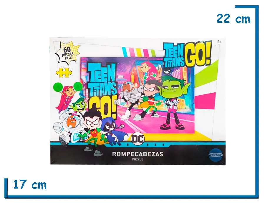 2X1 VULCANITA TEEN TITANS GO! GRUPO PUZZLE 60 PZS