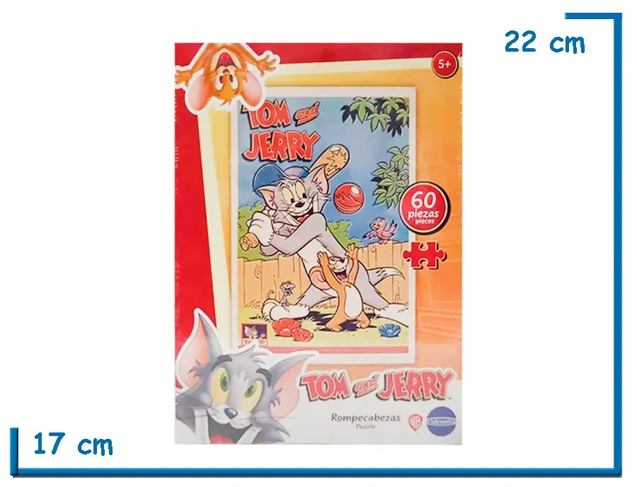 2X1 VULCANITA TOM AND JERRY BASEBALL PUZZLE 60 PZS