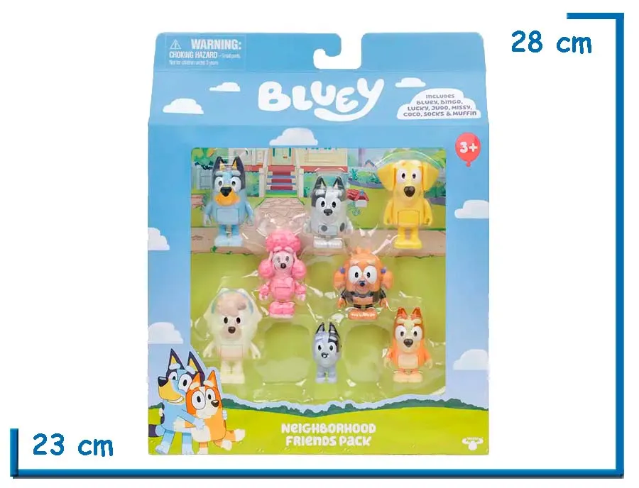 MOOSE BLUEY NEIGHBOURHOOD FRIENDS PACK 8 FIGURAS