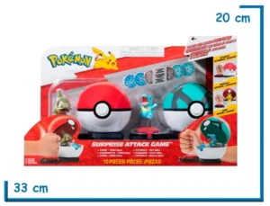 JAZWARES POKEMON AXEW VS TOTODILE SURPRISE ATTACK GAME