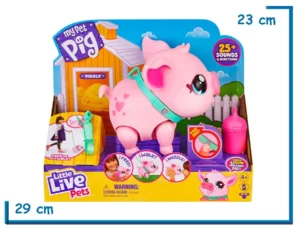 MOOSE MY PET PIG MASCOTA INTERACTIVA LITTLE LIVE PETS