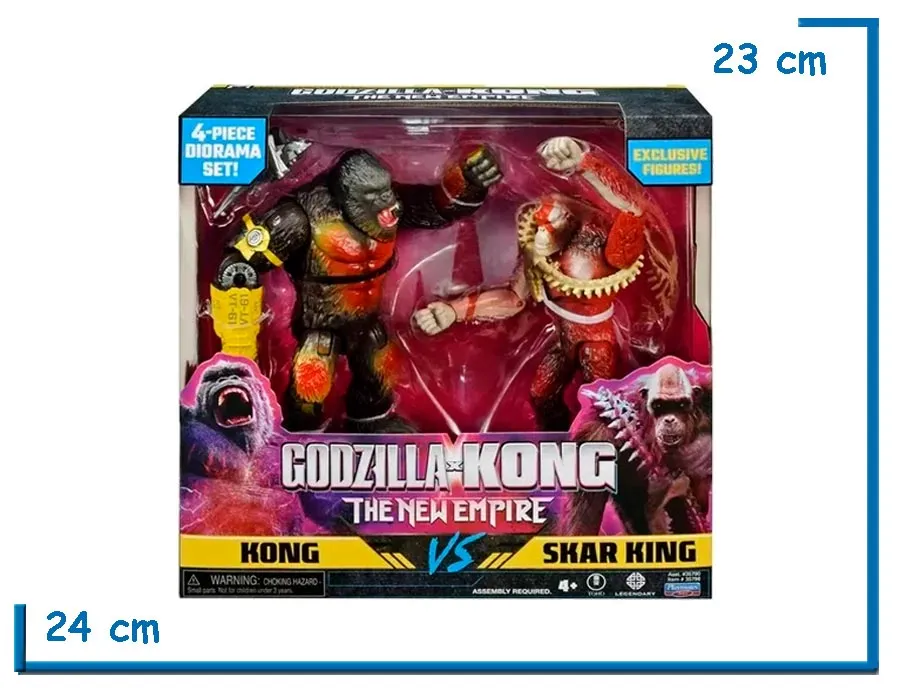 PLAYMATES KONG VS SKAR KING PLAYSET 15CM GODZILLA X KONG TNE
