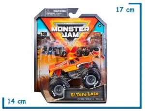 SPIN MASTER EL TORO LOCO (ORANGE) TRUE METAL 1.64 MONSTER JAM