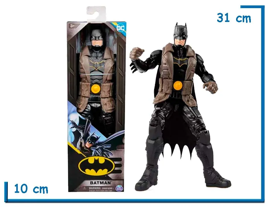 SPIN MASTER DC BATMAN NEGRO CON CHALECO 30CM