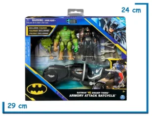 SPIN MASTER BATMAN VS SWAMP THING ARMORY ATTACK BATCYCLE 10CM