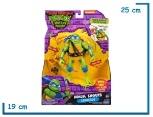 PLAYMATES TMNT MM LEONARDO NINJA SHOUTS CON SONIDO