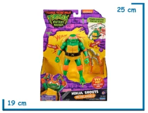 PLAYMATES TMNT MM MICHELANGELO NINJA SHOUTS CON SONIDO