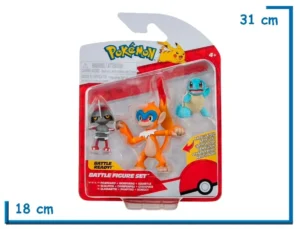 JAZWARES PAWNIARD MONFERNO SQUIRTLE BATTLE FIGURE SET POKEMON