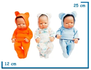 MINI BEBE CON CAPUCHA CON OREJITAS