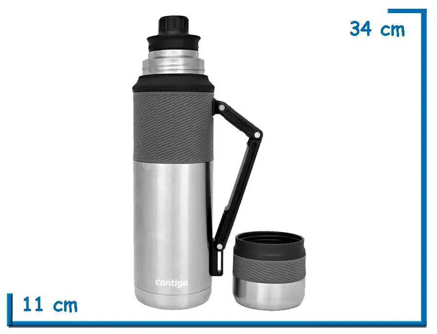 CONTIGO TERMO THERMALOCK STAINLESS STEEL WITH GUNMETAL GRIP 1100ML