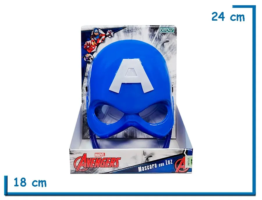 AVENGERS CAPTAIN AMERICA MASCARA CON LUZ