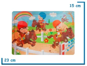 ROMPECABEZAS DE MADERA CHICO CABALLOS 30 PZS
