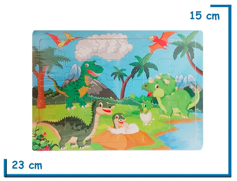 ROMPECABEZAS DE MADERA CHICO DINOSAURIOS 30 PZS