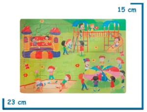 ROMPECABEZAS DE MADERA CHICO PLAZA JUEGOS 30 PZS