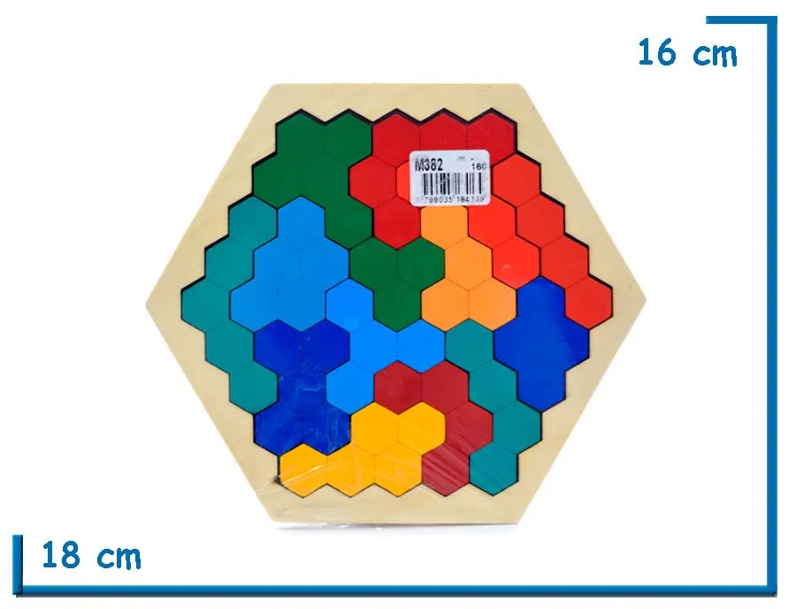 ENCASTRE DE MADERA HEXAGONAL