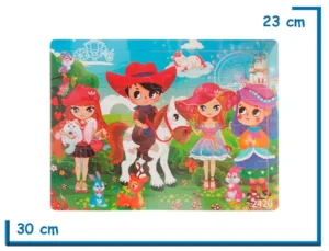 ROMPECABEZAS DE MADERA MEDIANO NIÑOS FANTASIA 24 PZS