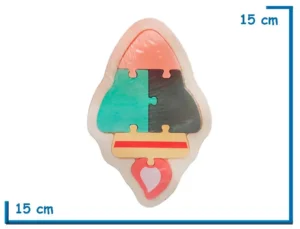ENCASTRE DE MADERA COHETE ROMPECABEZAS