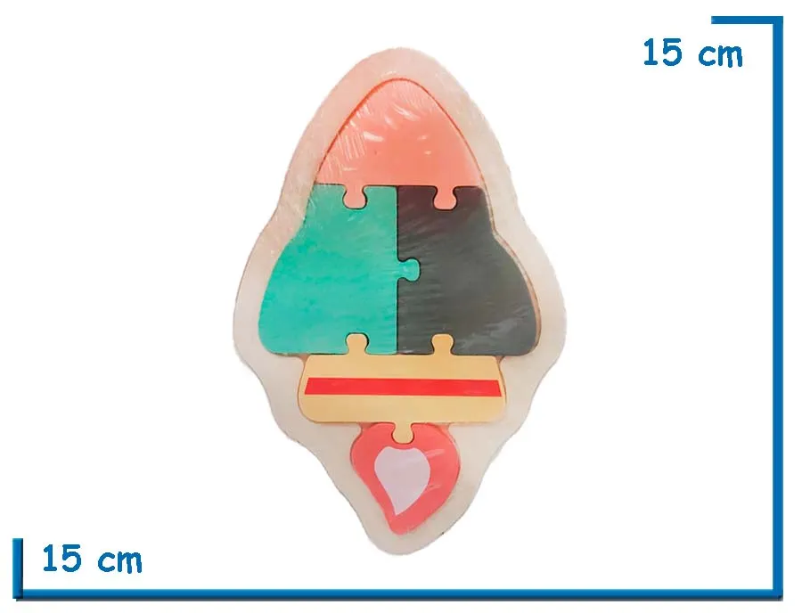 ENCASTRE DE MADERA COHETE ROMPECABEZAS