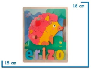 ENCASTRE DE MADERA PUZZLE ERIZO
