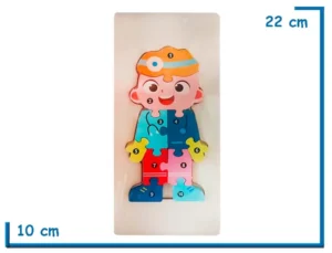ENCASTRE DE MADERA DOCTOR ROMPECABEZAS NUMERADO