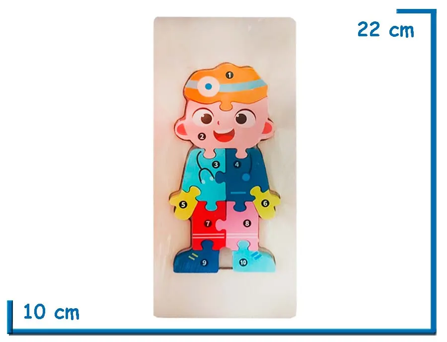 ENCASTRE DE MADERA DOCTOR ROMPECABEZAS NUMERADO