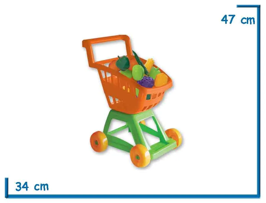 CARRITO CON FRUTAS Y VERDURAS
