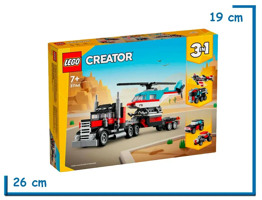 LEGO CREATOR FLATBED TRUCK WITH HELICOPTER