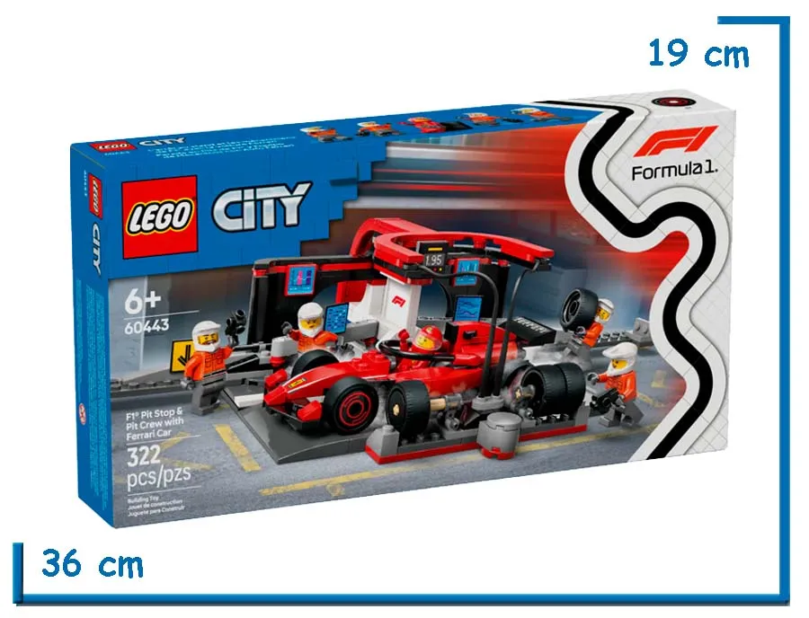 LEGO CITY F1 PIT STOP & PIT CREW WITH FERRARI CAR