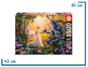 EDUCA PUZZLE X1500 PZS DRAGON PRINCESA Y UNICORNIO