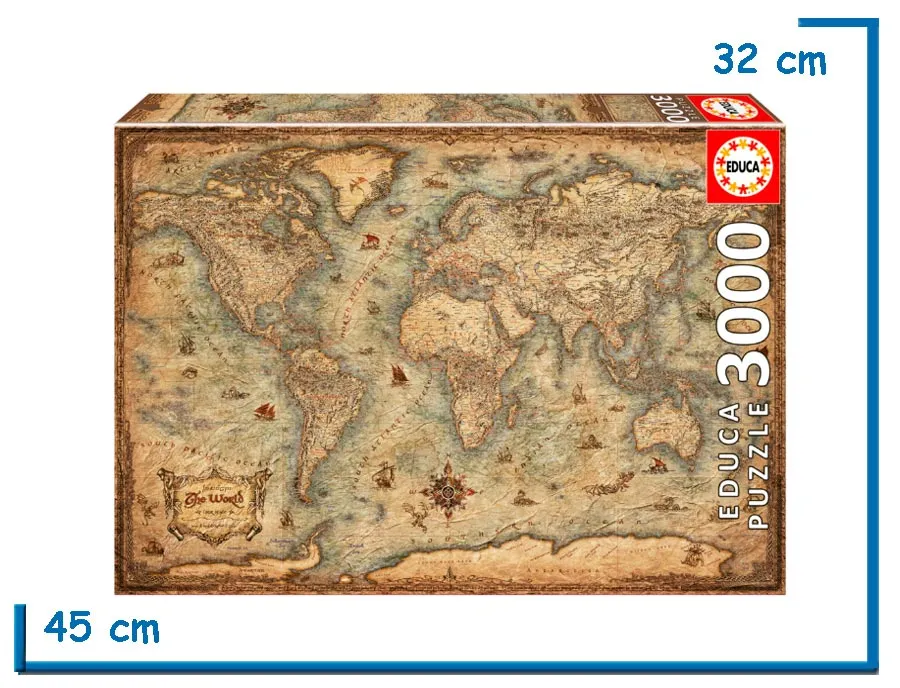 EDUCA PUZZLE X3000 PZS MAPAMUNDI