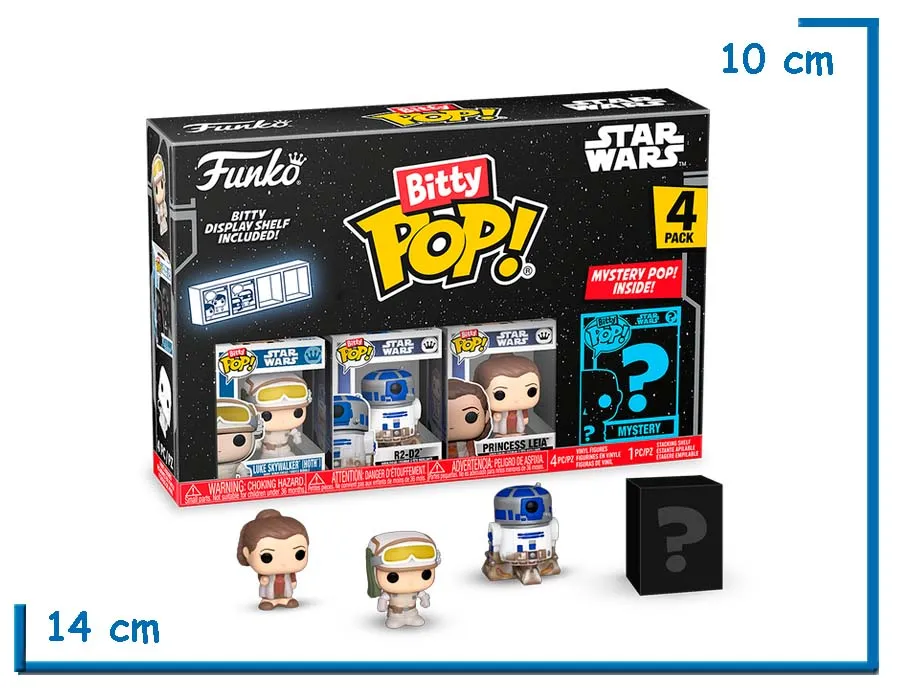 FUNKO POP BITTY LUKE R2 & LEIA 4-PACK STAR WARS