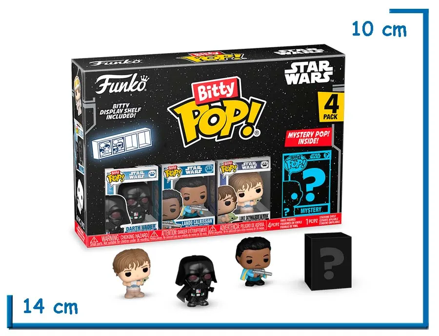 FUNKO POP BITTY VADER LANDO & LUKE 4-PACK STAR WARS