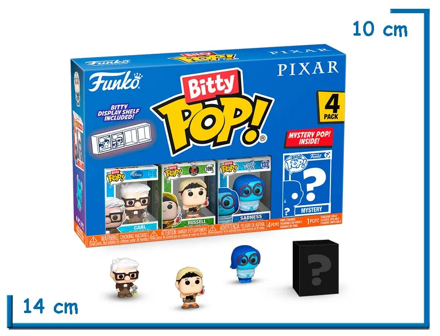 FUNKO POP BITTY CARL RUSSELL & SADNESS 4-PACK PIXAR