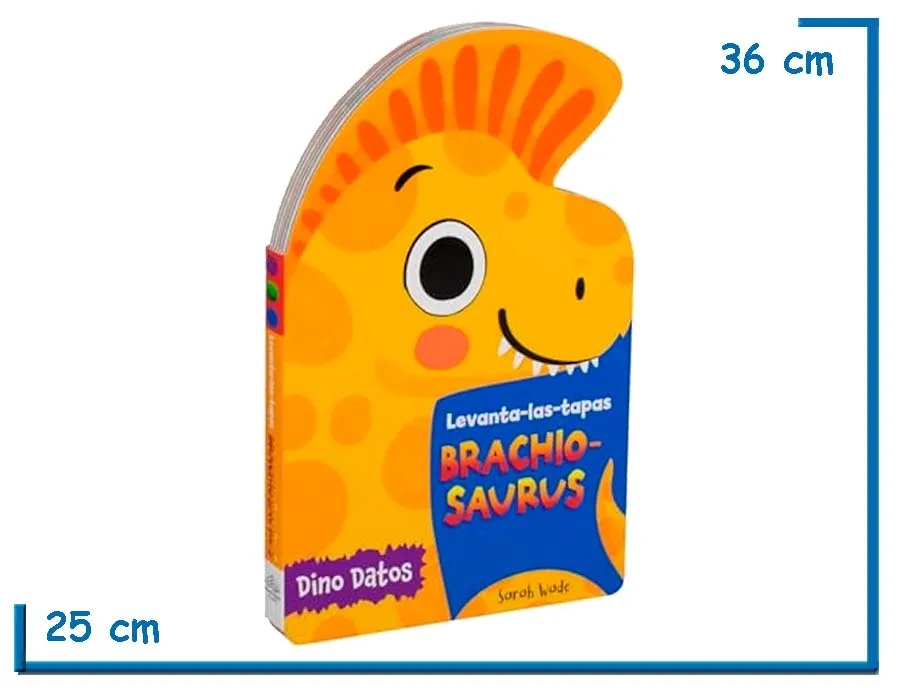 LIBRO DINO DATOS BRACHIOSAURUS LEVANTA-LAS-TAPAS TAPA DURA