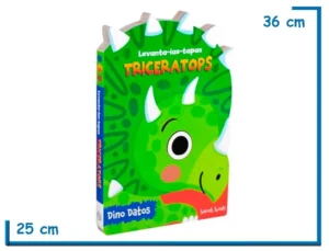 LIBRO DINO DATOS TRICERATOPS LEVANTA-LAS-TAPAS TAPA DURA