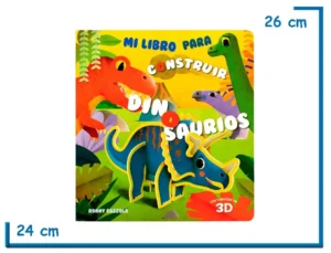 LIBRO MI LIBRO PARA CONSTRUIR DINOSAURIOS CON 5 MODELOS EN 3D