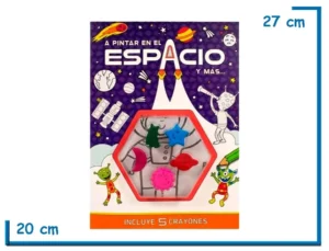 LIBRO A PINTAR EN EL ESPACIO Y MAS... CON CRAYONES CON FORMA