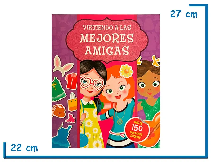 LIBRO VISTIENDO A LAS MEJORES AMIGAS CON STICKERS